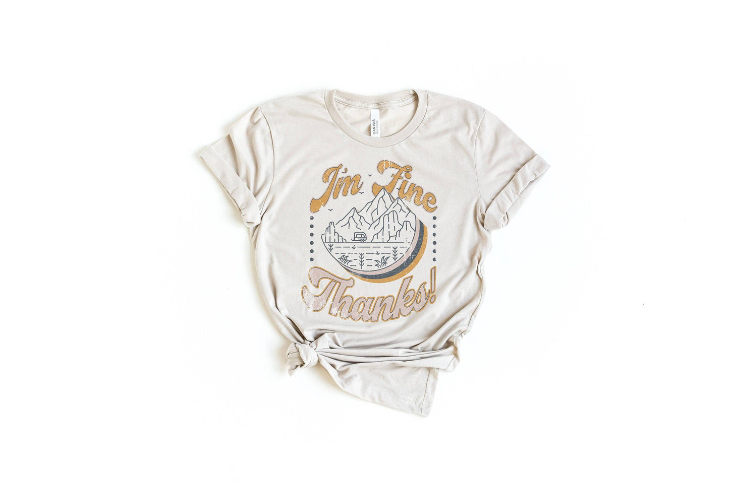I'm Fine Thanks | Retro Mountain Tee