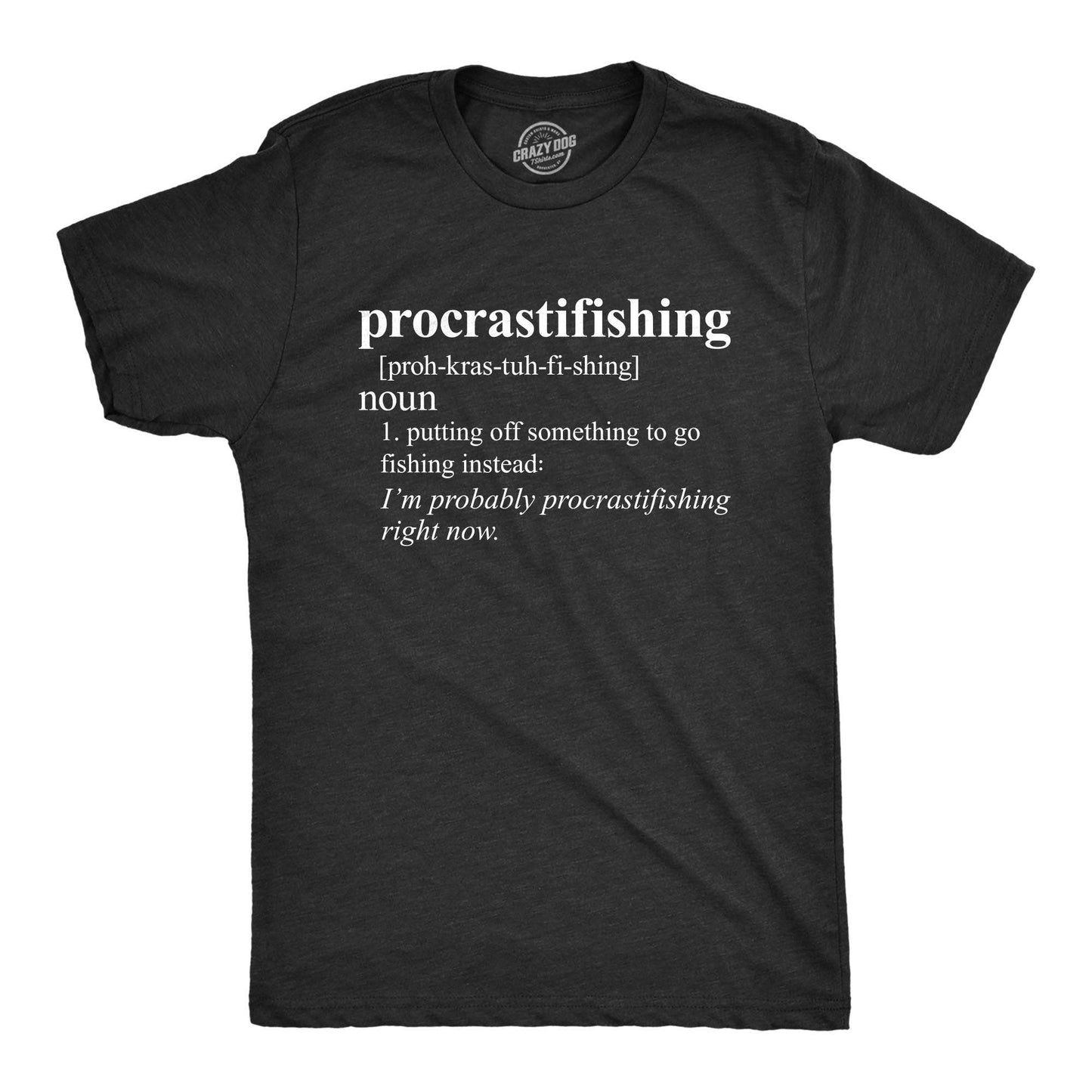 Procrastifishing Men's Tshirt Fishing Graphic Tee Western T
