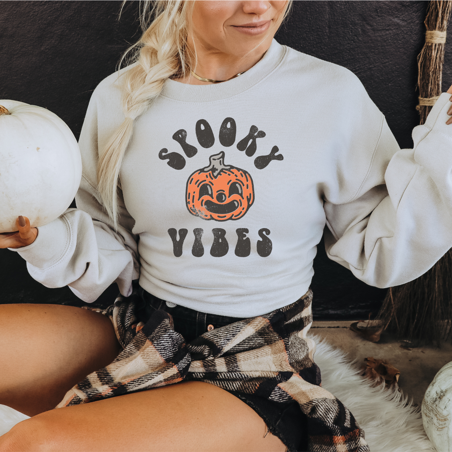 Spooky Vibes Hoodie or Crewneck Sweatshirt Halloween