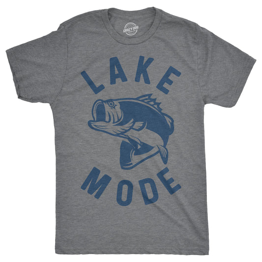 Lake Mode Men's Tshirt Fishing Graphic Tee Western T