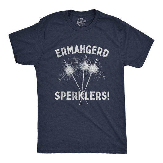 Ermahgerd Sperklers Men's Tshirt Fourth of July Graphic Tee