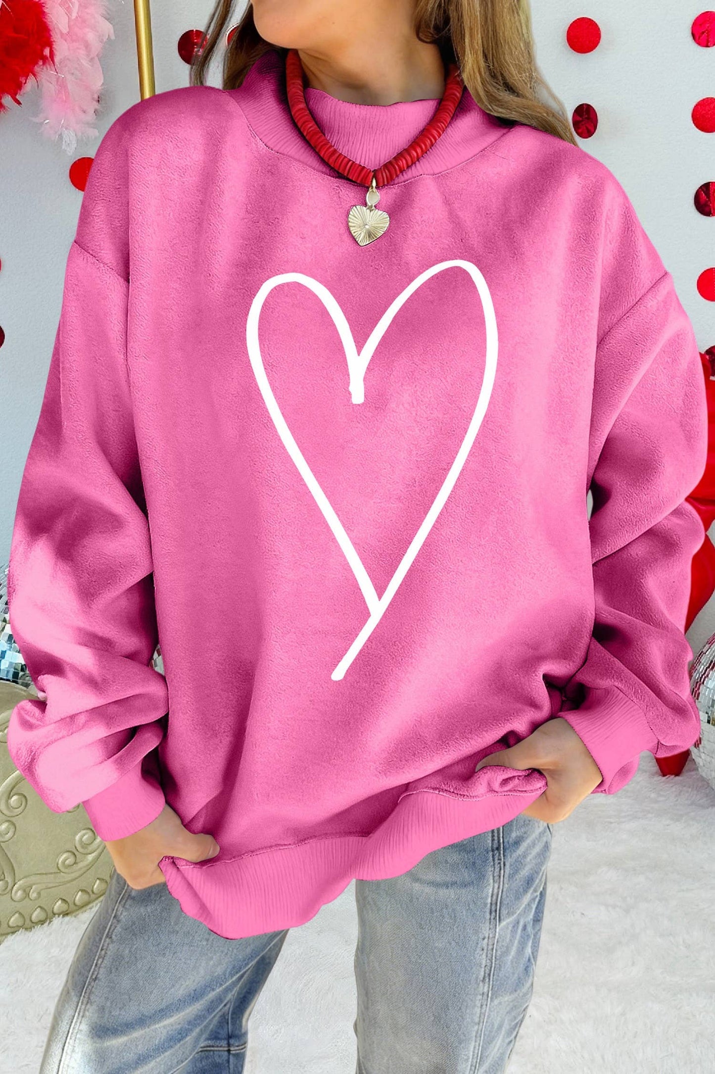 Valentine's Day Reversible Lover Heart Sweatshirt (S-Xl)