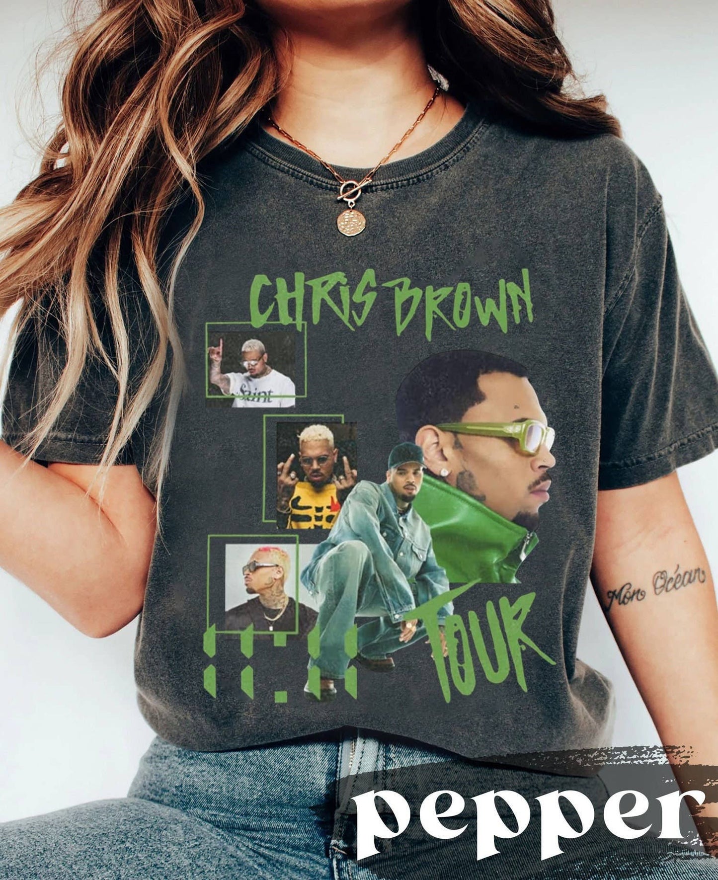 Vintage Chris Brown 1111 Tour 2024 - Fan Concert Shirt