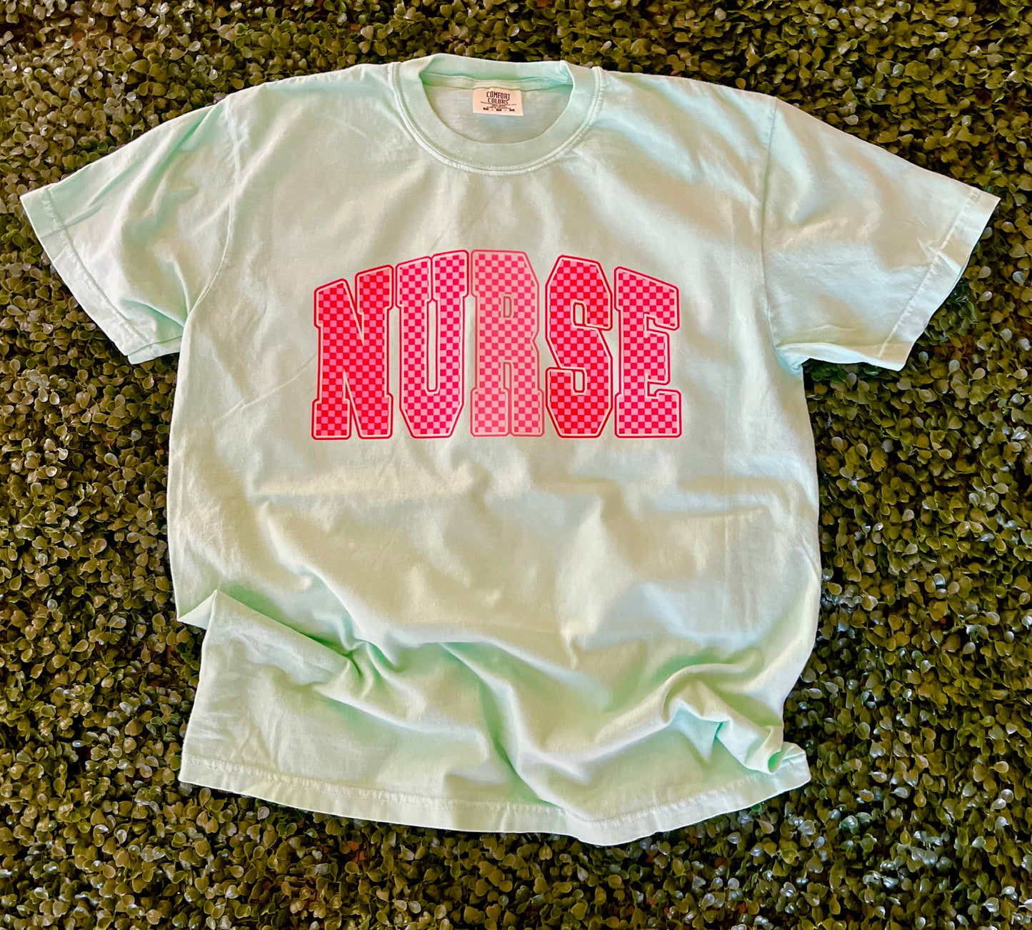 Nurse Varsity Letters Valentines Tee On Island Reef