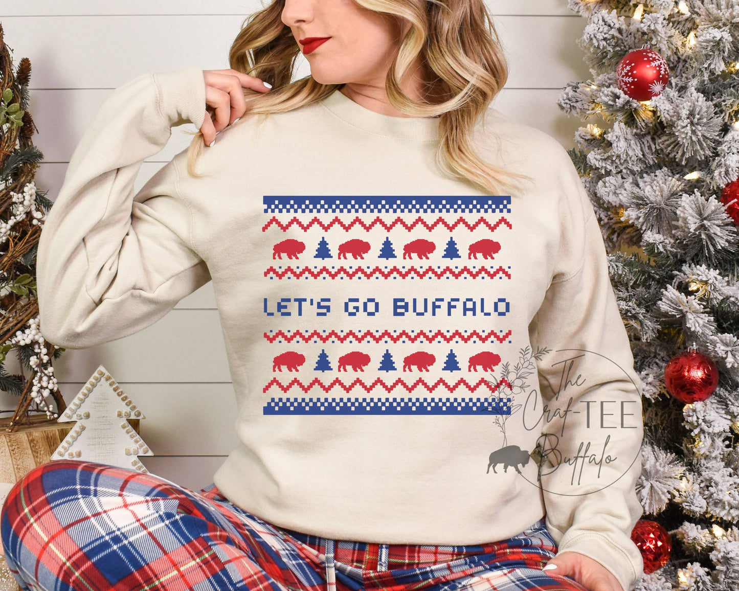 Buffalo Christmas Unisex Sweatshirt Holiday Gift