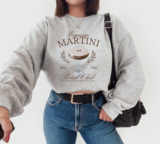 Espresso Martini Social Club, Tini Time Sweatshirt, Trendy