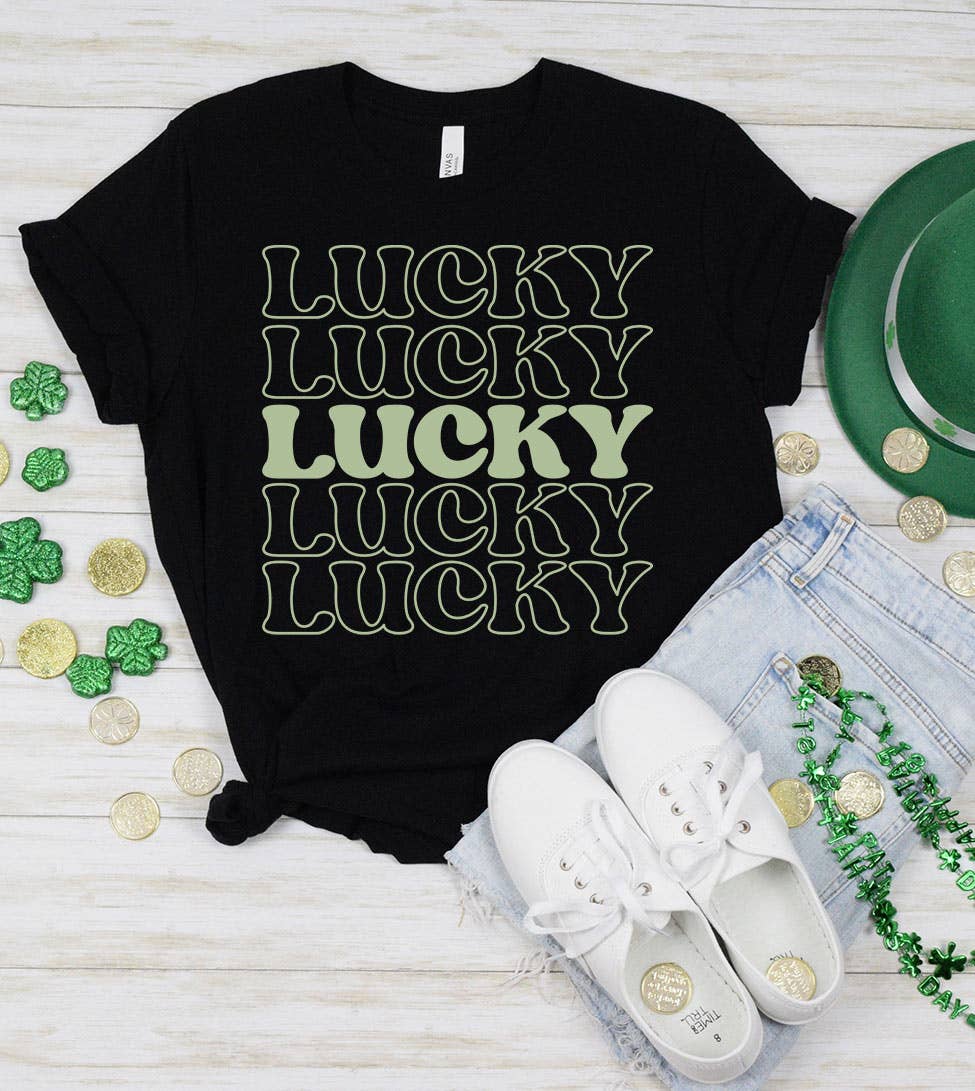 Lucky x5 - St. Patrick's Day Luck Cute Sweet Fun T-Shirt