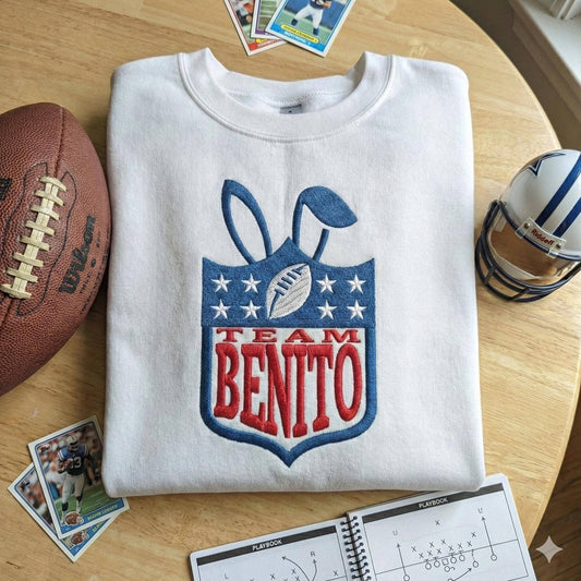 Bad Benito Bowl Bunny Retro Football Sweatshirt 2026