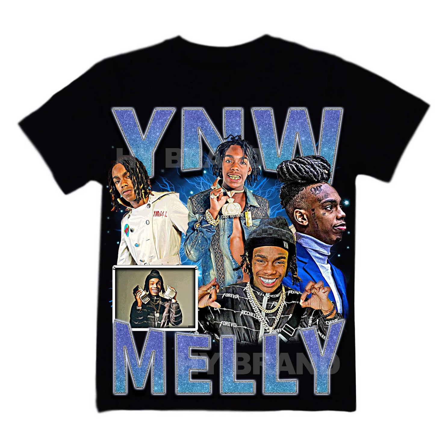 Ynw Melly Vintage Bootleg T-Shirt, Ready To Print Football T