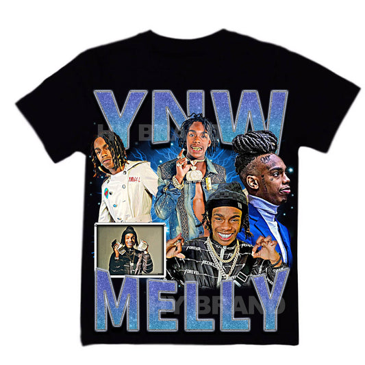 Ynw Melly Vintage Bootleg T-Shirt, Ready To Print Football T