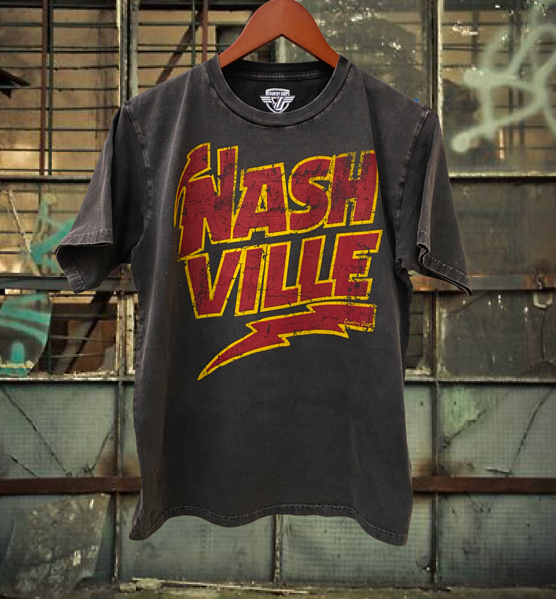 Nashville Acid Wash Relaxed Tee
