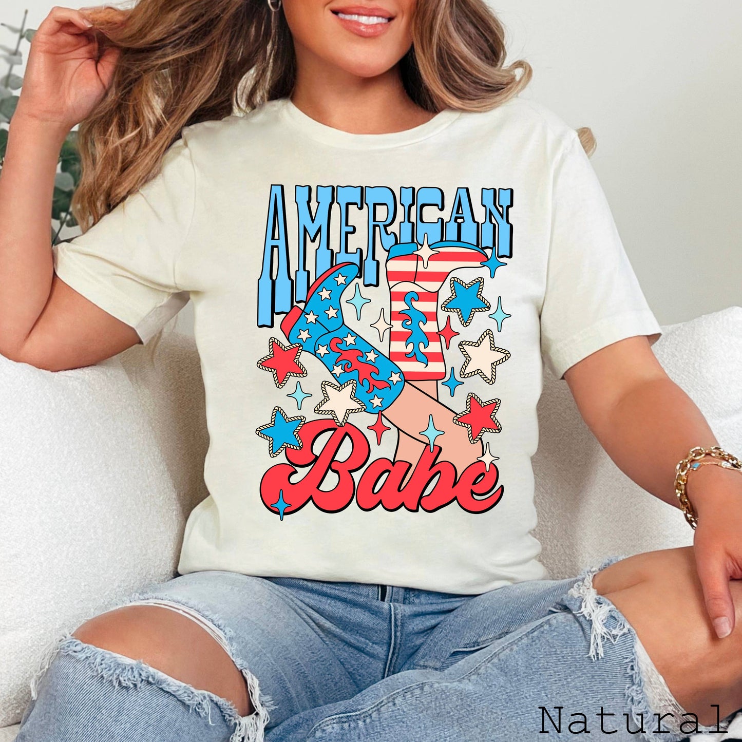 July 4th Graphic Tee | American Babe | Bella Canvas