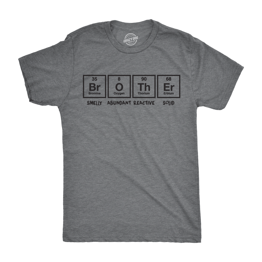 Brother Periodic Table Men's Tshirt Brother Graphic Tee