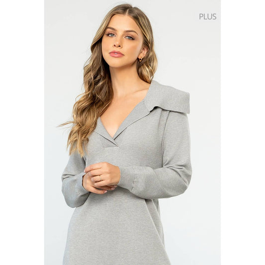 /Size Xl/ Collared Sweater Dress