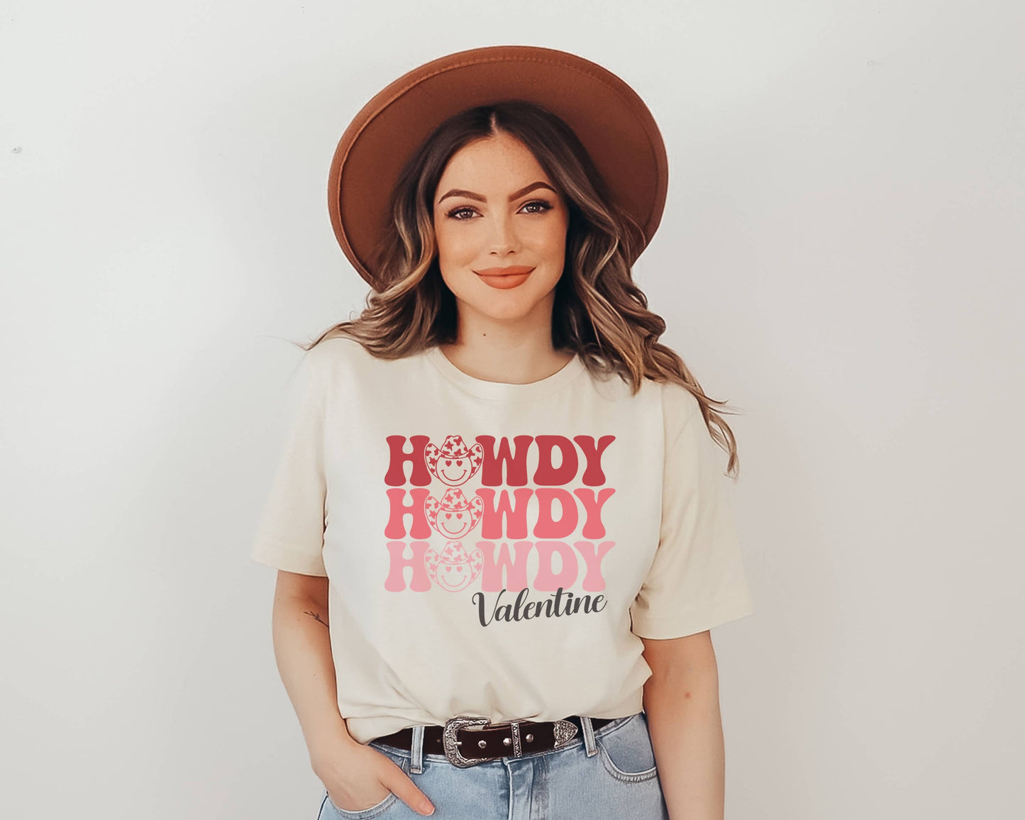 Howdy Happy Face Valentine | Valentine Shirt