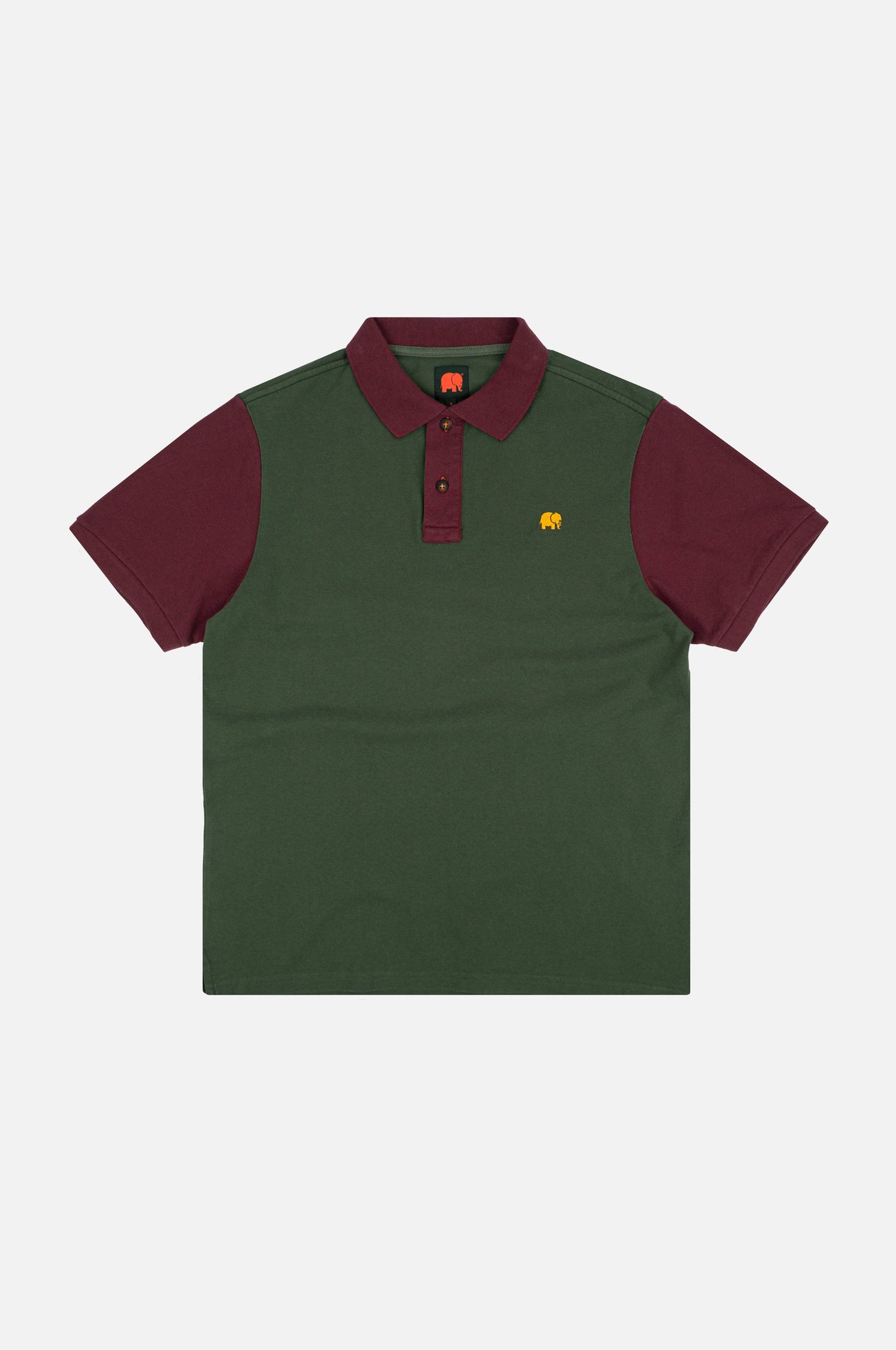 Organic Color Block Polo Shirt Greener Pastures