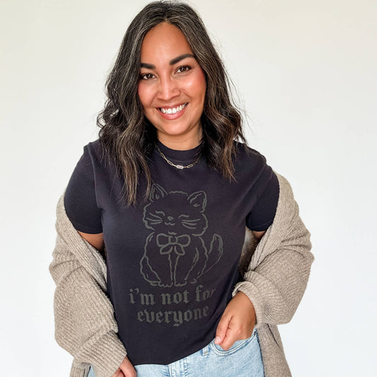 Not For Everyone Shirt, Funny Cat Graphic Tee Shirt