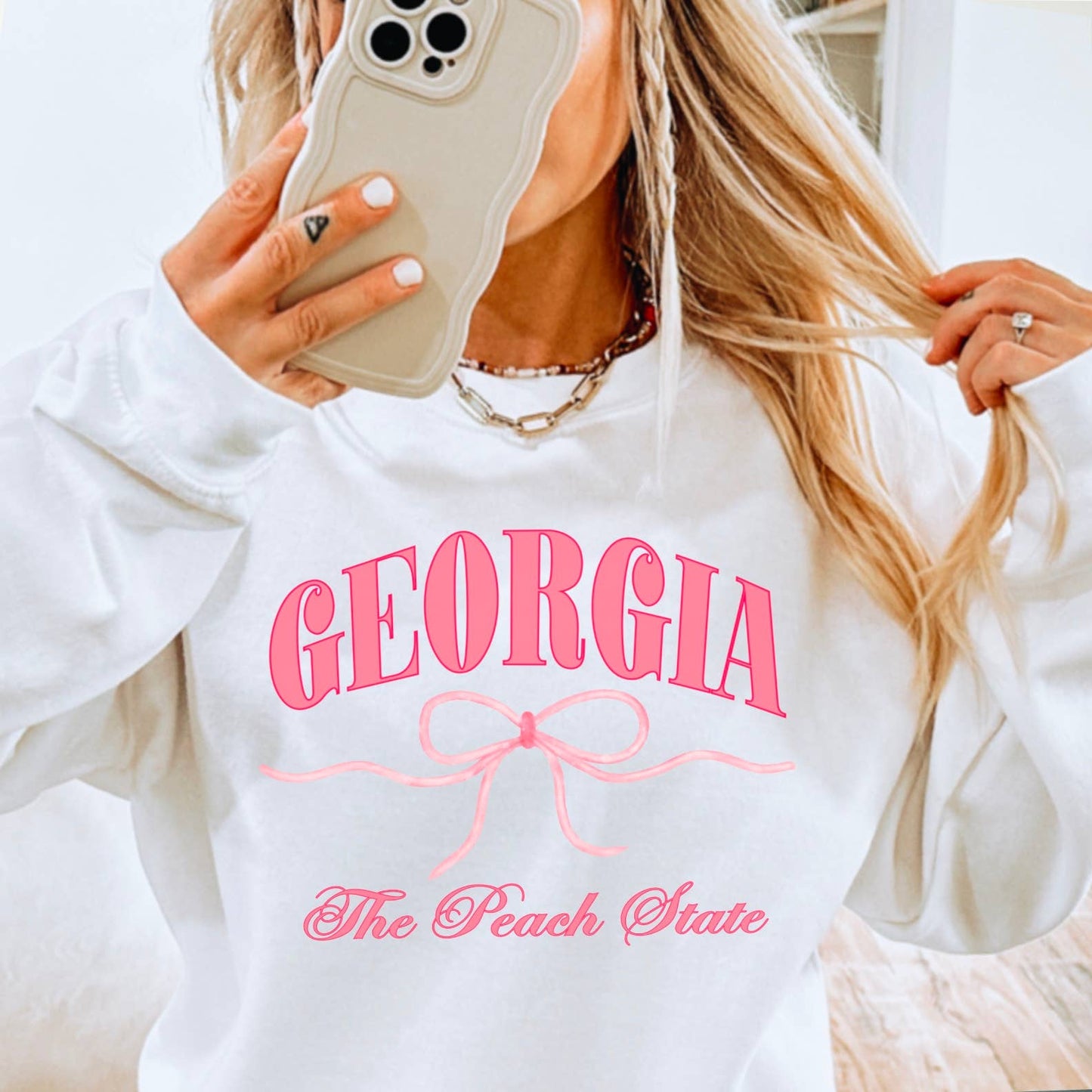 Georgia Coquette Screen Print Sweatshirt