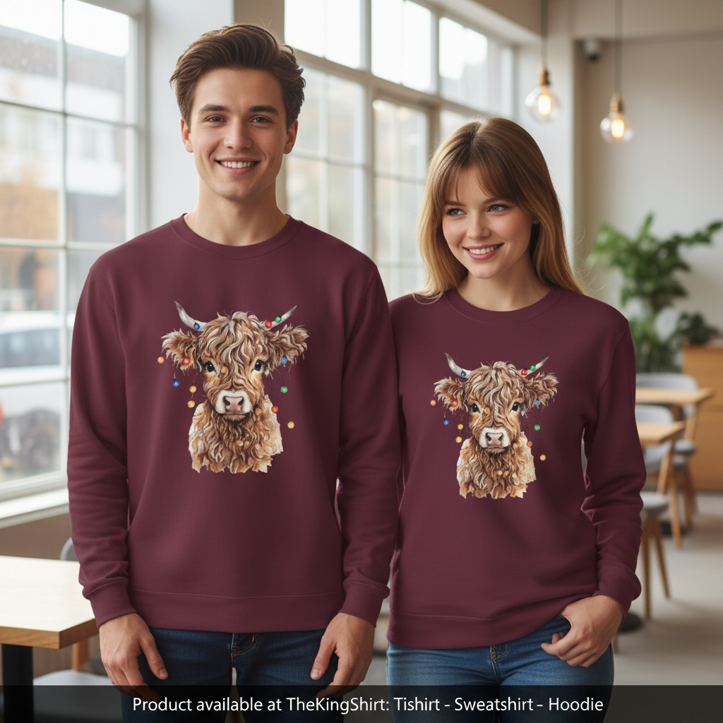 Highland Cow Christmas Sweatshirt - Cow Gift