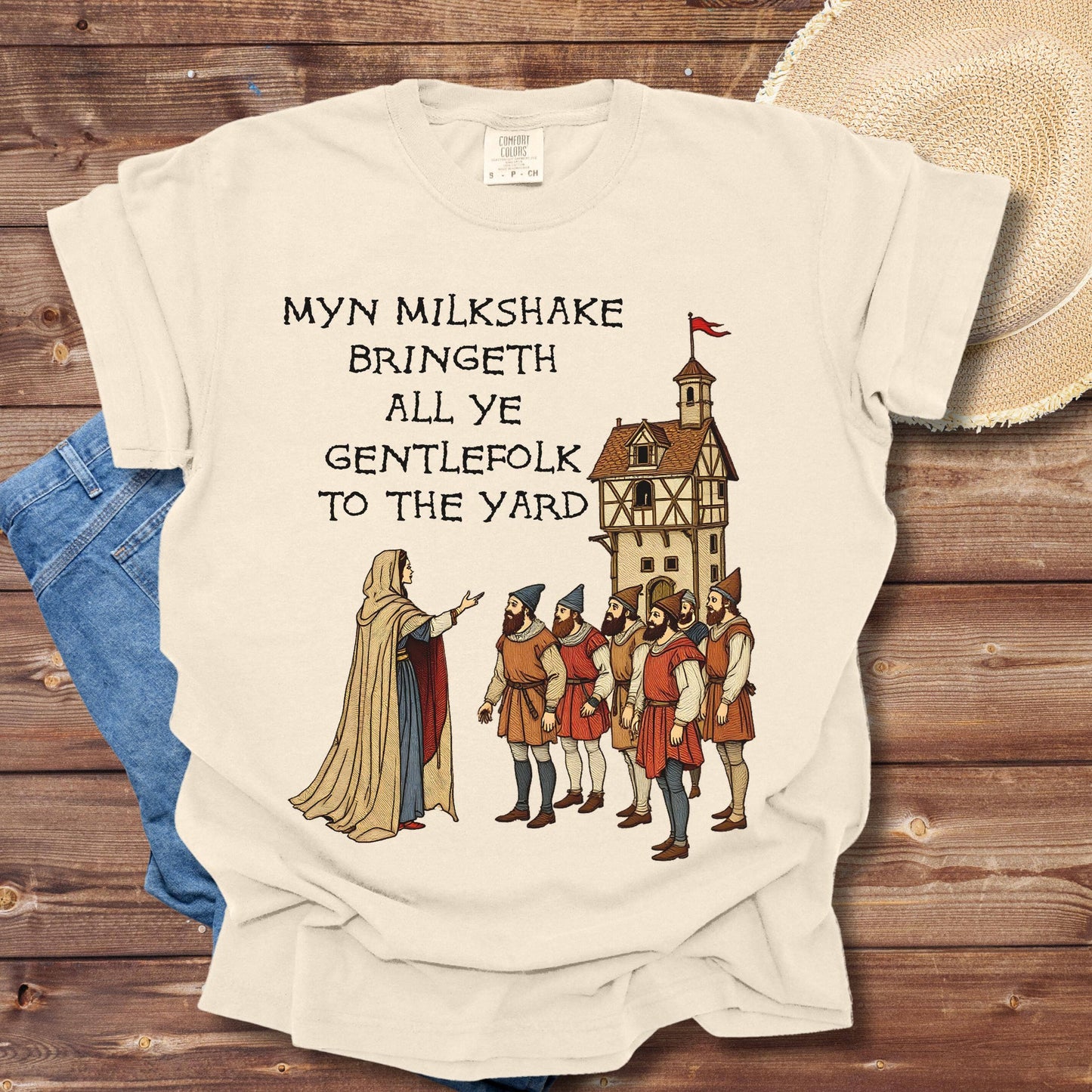 Milkshake Brings All Ye Gentlefolk Medieval Tee