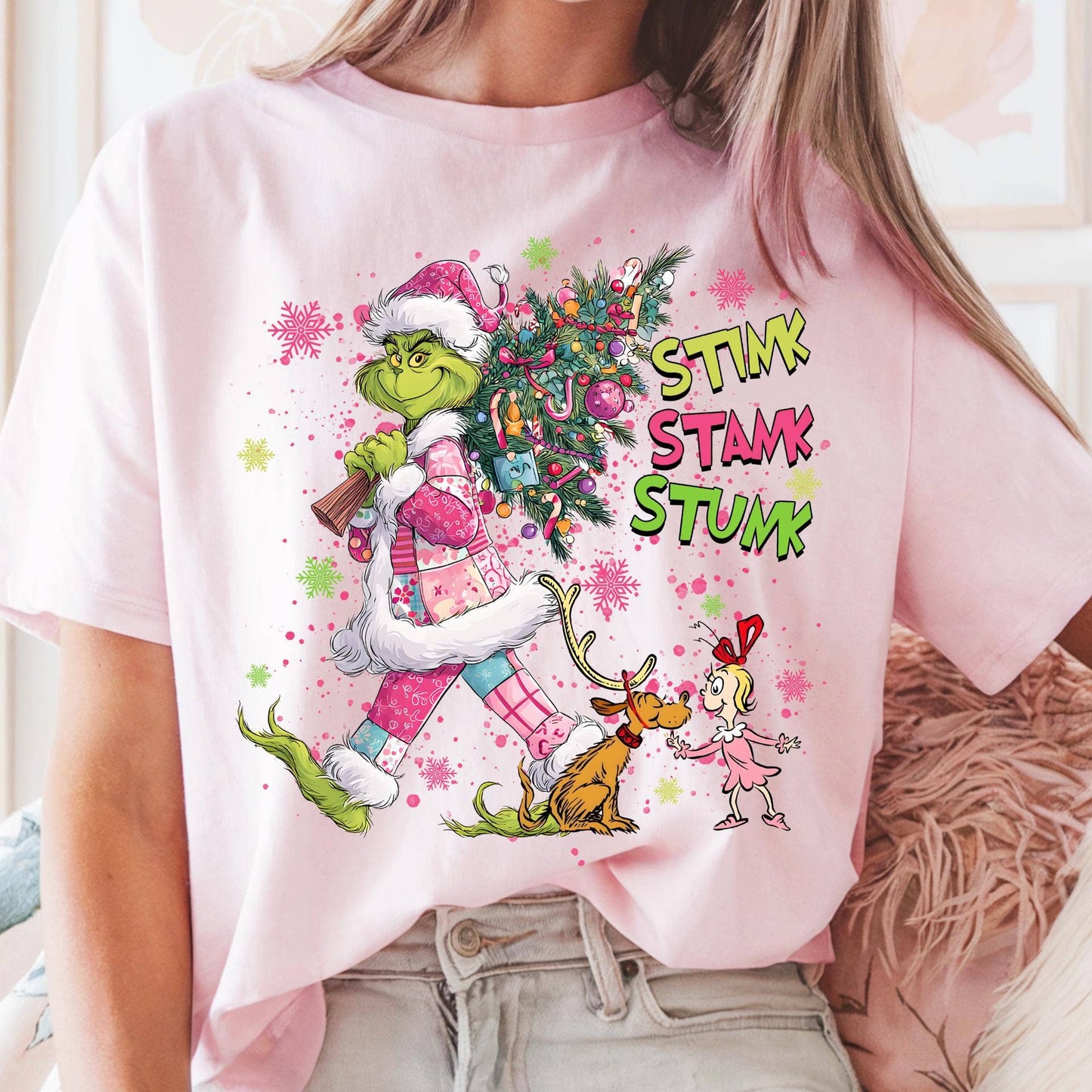 Merry and Bright Christmas Shirt Retro Monster Movie
