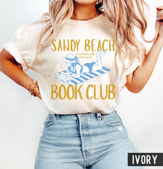 Beach Book Club Tee For Literary Girls