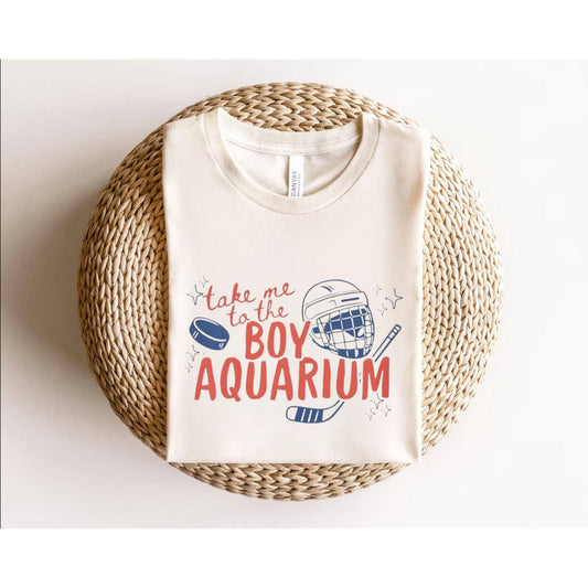 Take Me To the Boy Aquarium Shirt, Funny Hockey Mom Tee