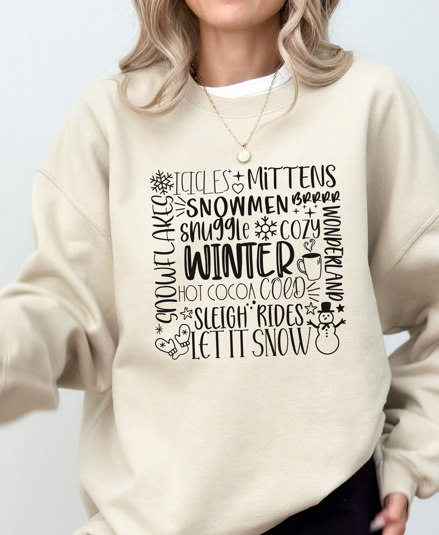 Cozy Let It Snow Sweatshirt - Winter Holiday Gift Shirt