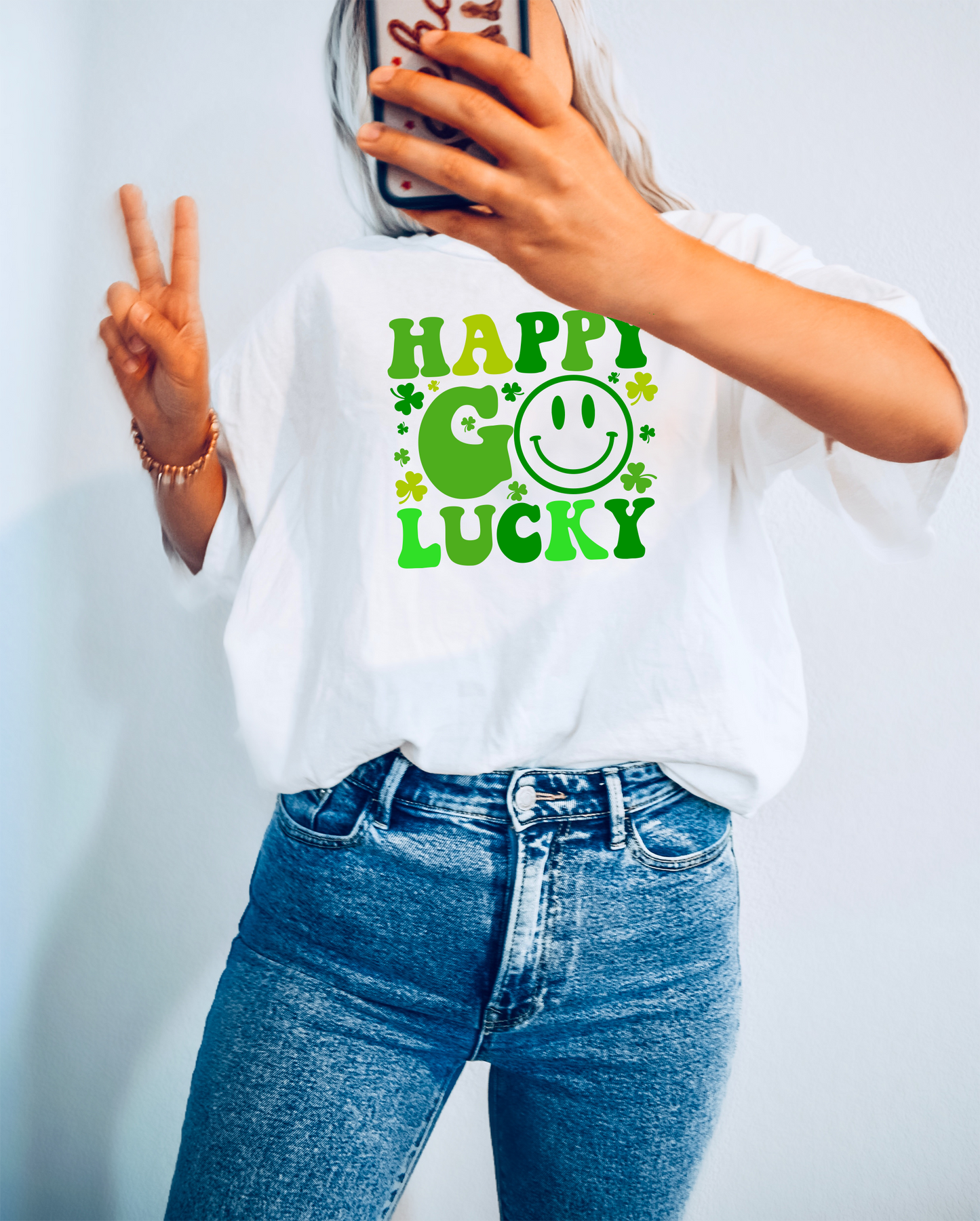 Happy Go Lucky, St. Patrick's Day Graphic Tee, Holiday