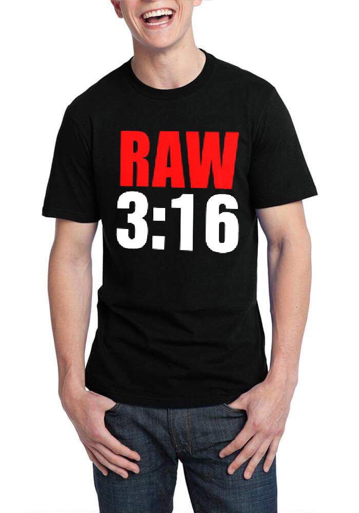 RAW 3:16 Stone Cold Black T-Shirt