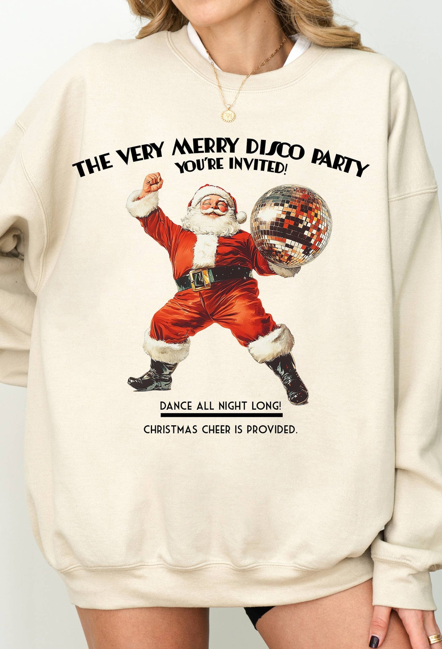 The Very Merry Disco Party Graphic Sweater