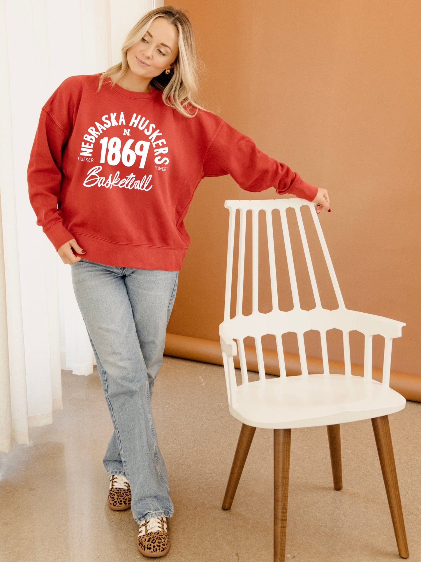 Nebraska Huskers Trademark Basketball Hi Dive Sweatshirt