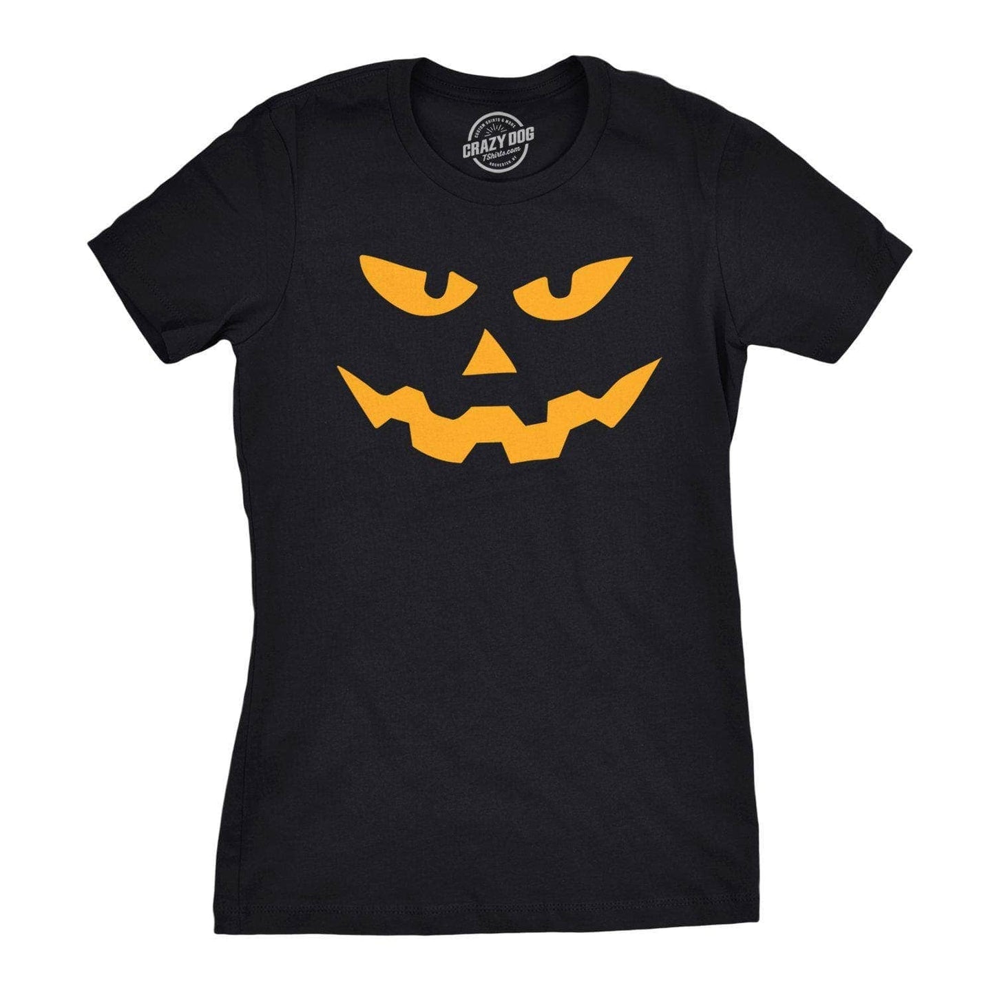 Triangle Nose Pumpkin Face Halloween Women's Graphic Tshirt