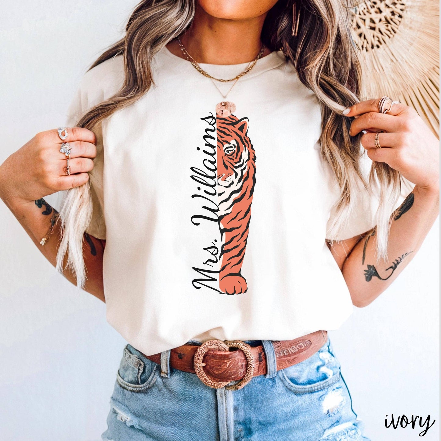 Retro Tiger Custom School Spirit Tee Tiger Team Shirt