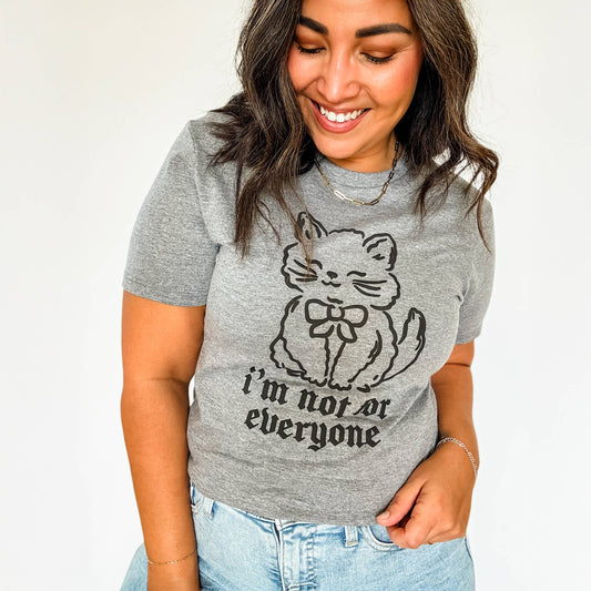 Funny Cat Graphic Tee I Am Not For Everyone Shirt