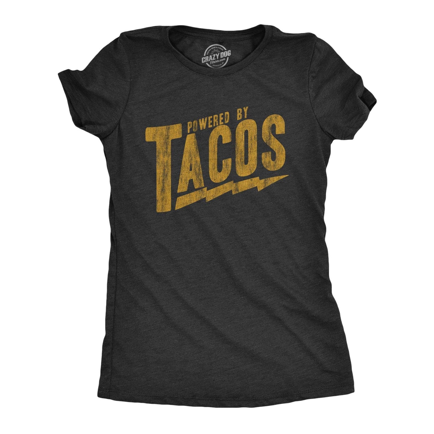 Powered By Tacos Women's Tshirt Food Graphic Tee Western