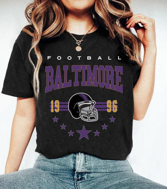 Vintage Baltimore Football Shirt - Game Day Retro Tee