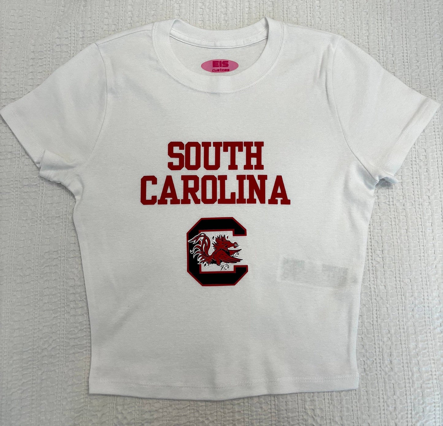 College Logo Baby Tee For Game Day and Tailgate Outfit