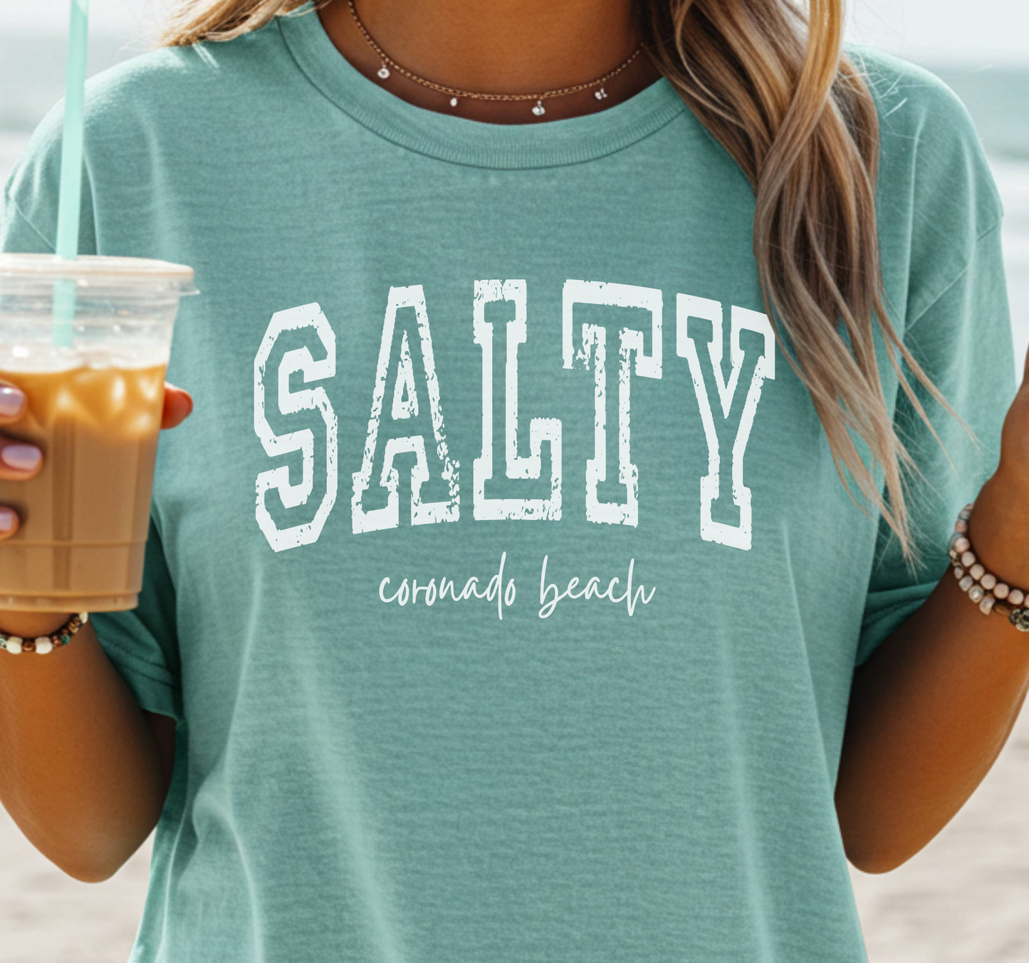 Custom Salty Shirt, Comfort Colors®, Beach, Tourist Souvenir