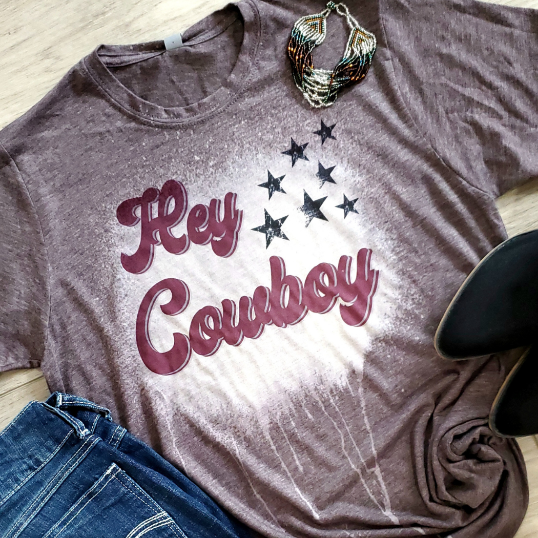 Hey Cowboy Retro Graphic Tee