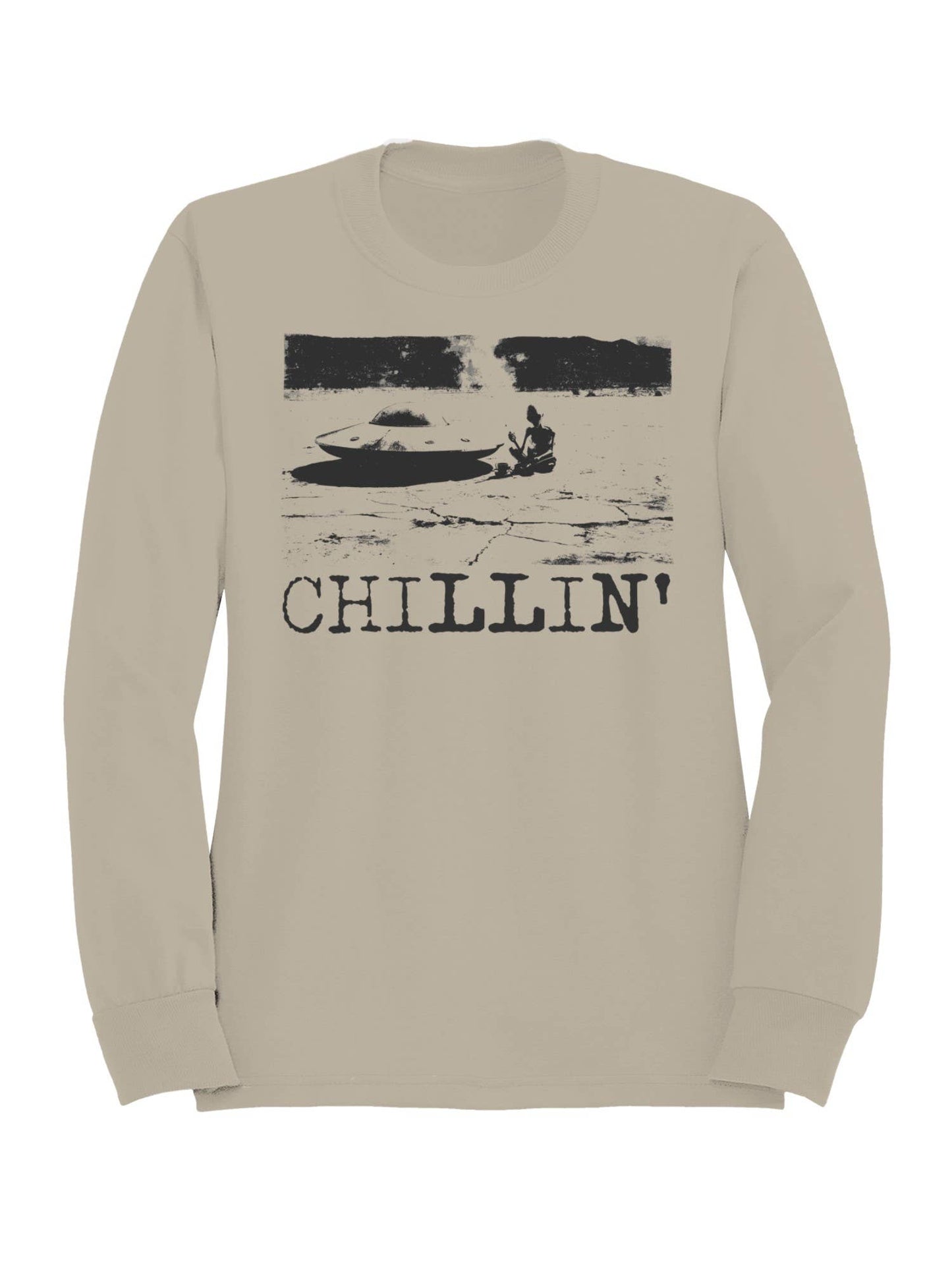 Alien Chillin' Retro Aesthetic Men's Sweatshirt
