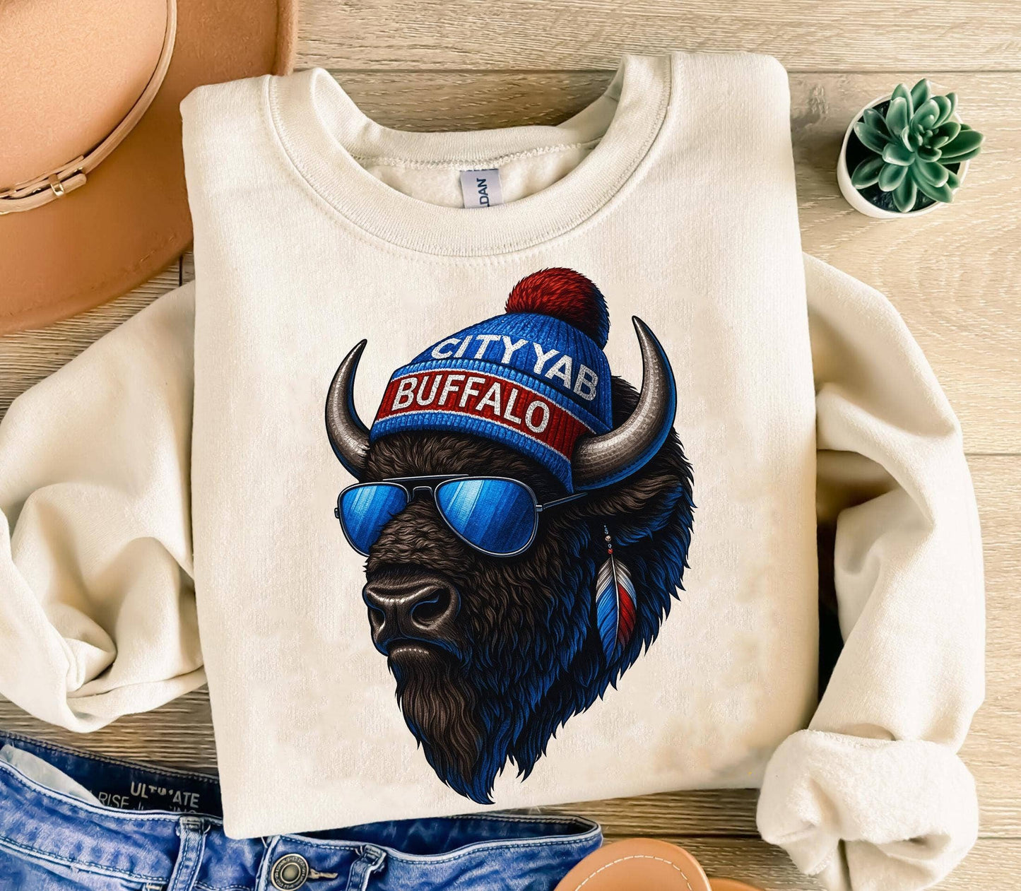 Buffalo Football Mascot Game Day Tee