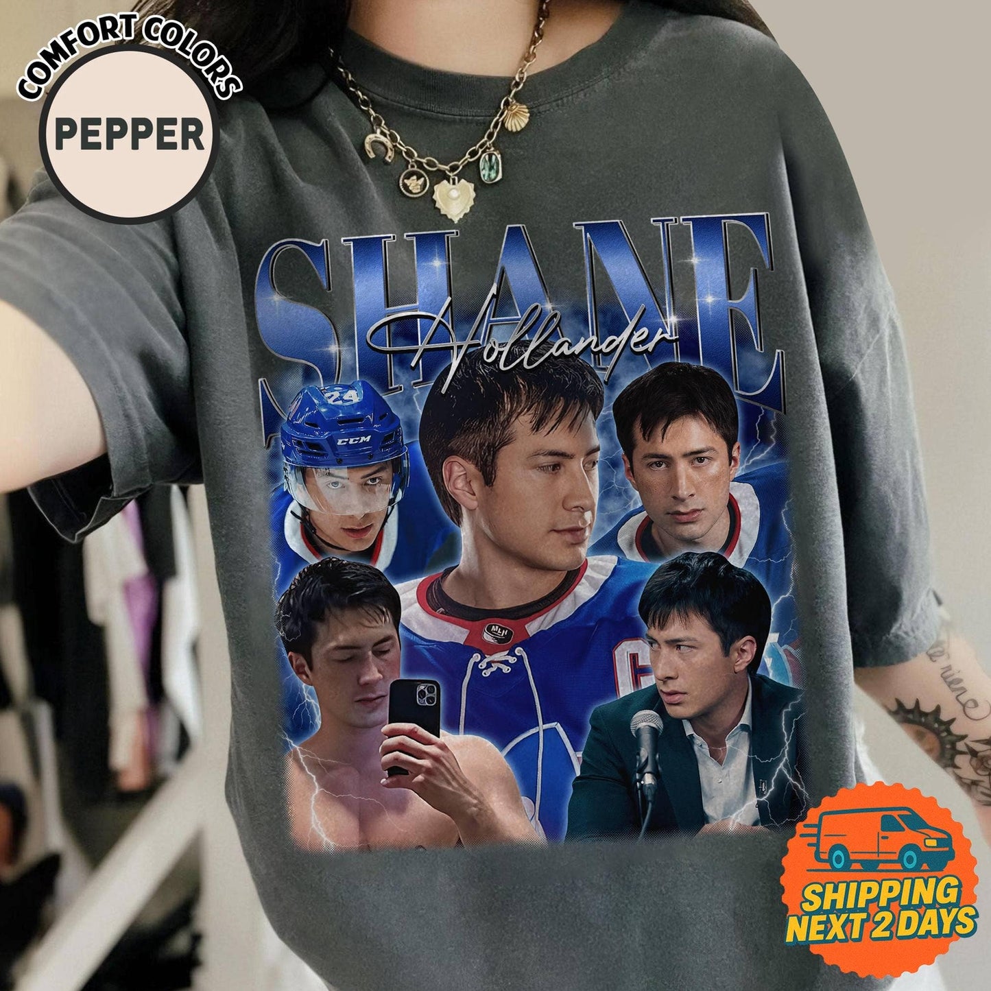 Vintage Shane Hollander Bootleg Hockey Tee