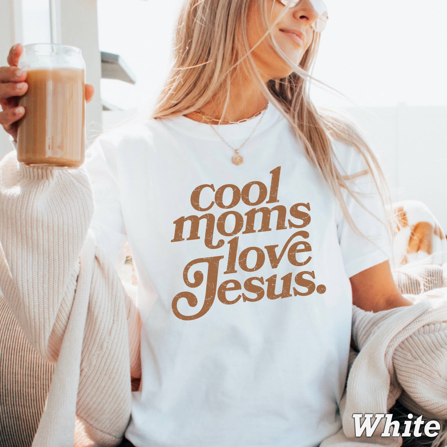 Cool Moms Love Jesus Christian  Shirt | Comfort Color