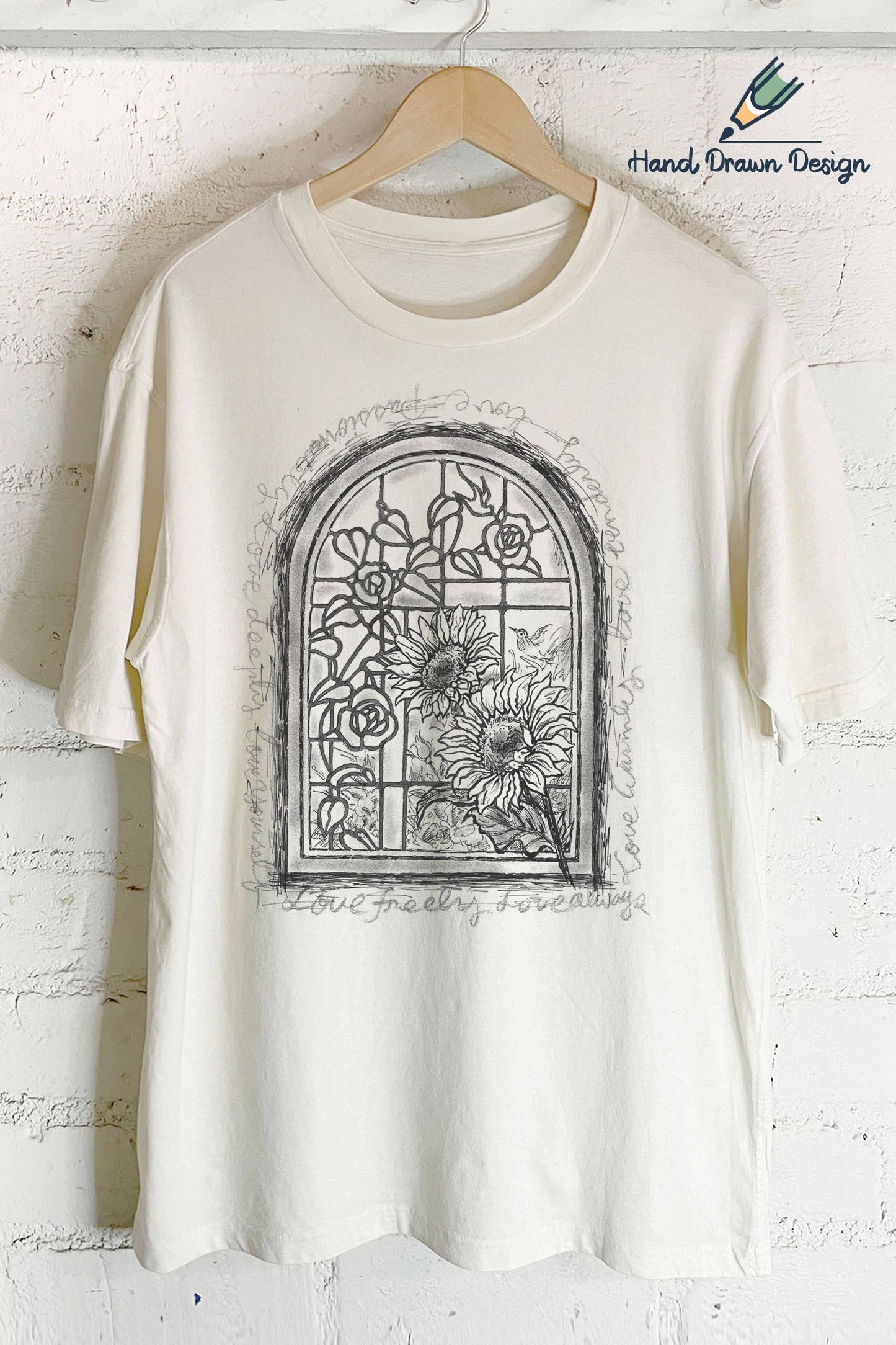Sunflower-Hand Drawn (Oversized Tee)