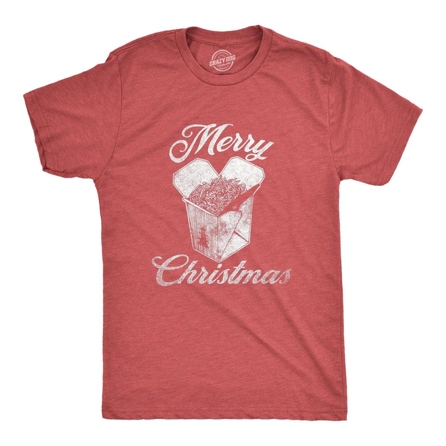 Merry Christmas Takeout Men's Tshirt Christmas Graphic Tee