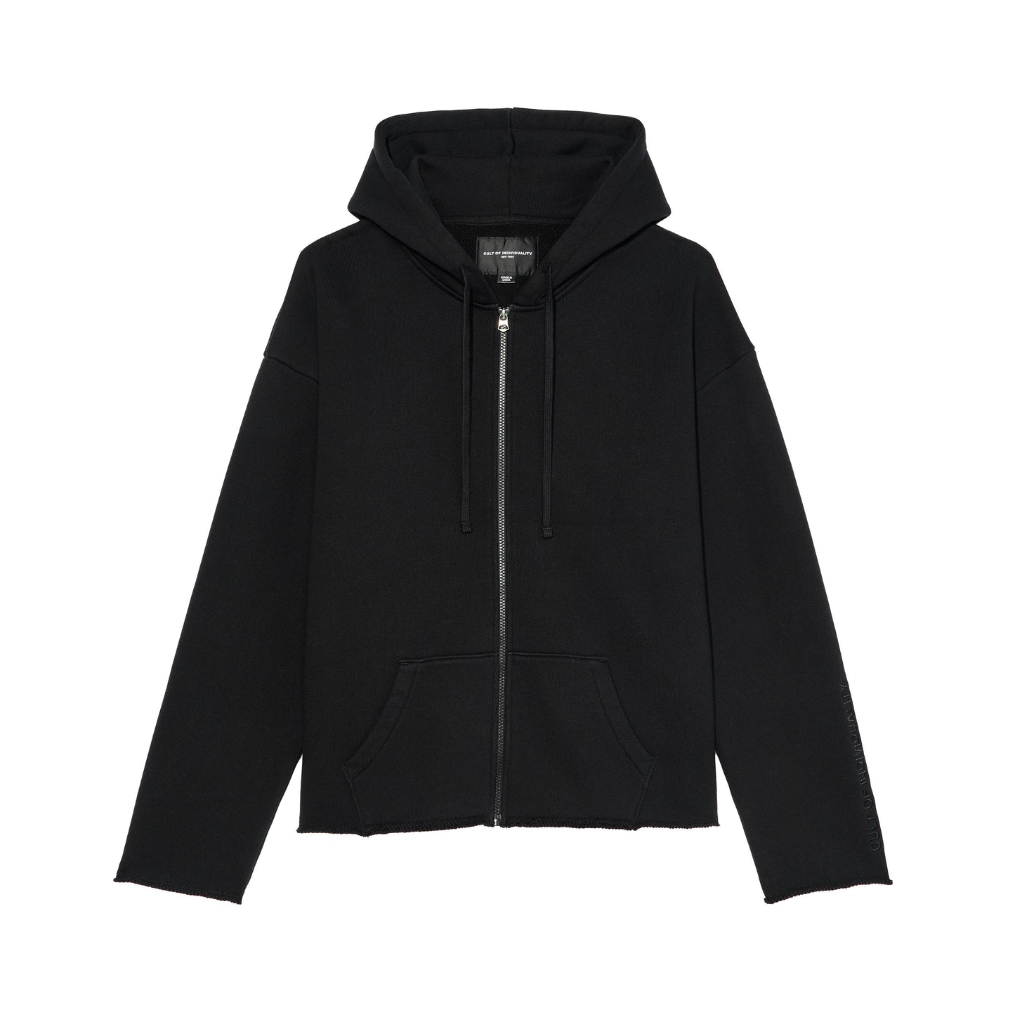 Cult's Zip Hooded Sweatshirt "Core" 620 Grams in Black