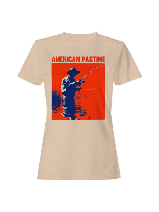 American Pastime Fishing Scene Women's T-Shirt