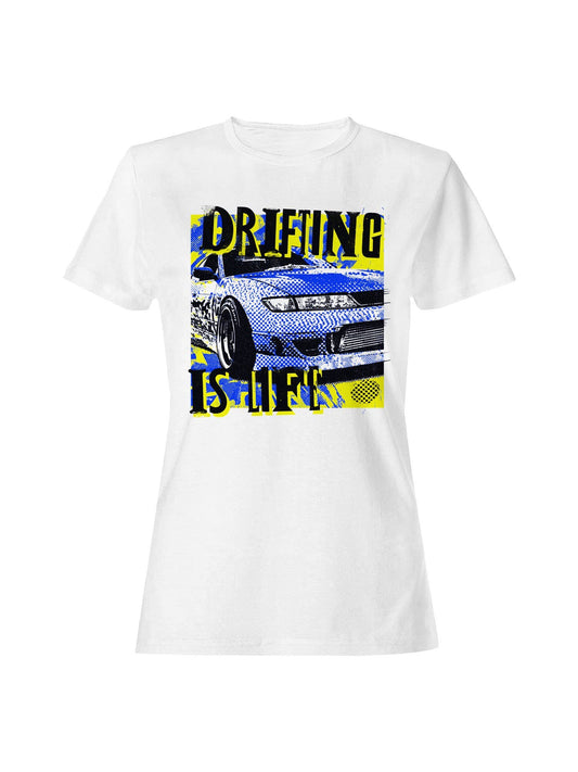 Drifting Is Life Graphic Print Women's T-Shirt