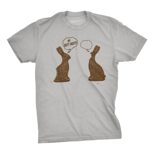 Faceless Chocolate Bunny Men's Tshirt Easter Graphic Tee